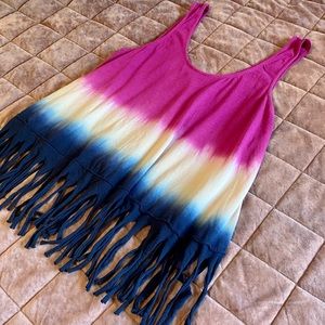 Xhilaration Fringe Tank Top